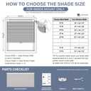 AOSKY No Drill Cordless Blackout Cellular Shades, 34" W x 64" H, Linen