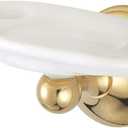 Kingston Brass BA1166PB Vintage Toothbrush and Tumbler Holder, Polished Brass,5-1/4-Inch Length, 2-3/4-Inch Wall Clearance