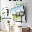 USX MOUNT Tilting TV Wall Mount for Most 37"-95" Flat Curved Screen Television, TV Bracket with Max VESA 600x400mm up to 132lbs, Low Profile Tilt Mount for 16", 24" Stud