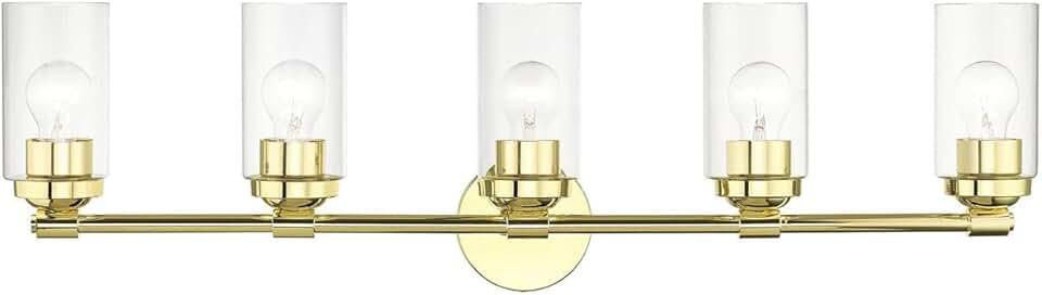 Livex Lighting, 18085-02, Whittier, Large Vanity Sconce, Polished Brass