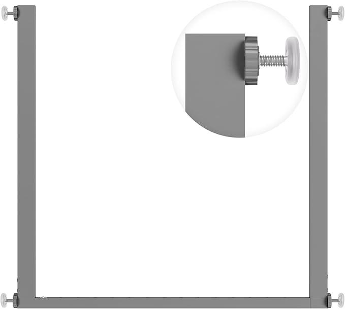 Malier Safety Innovations No Hole Retractable Baby Gate Mounting Kit for Stairs, Doorways, 36-60" Wide Pressure Mounted Mesh Baby Gate or Mesh Dog Gate Banister Adapter (Mesh Gate Not Included)