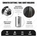 4 x 45 Degree Router Bit, Chamfer Router Bit 1/2 inch Shank, 1-1/2" Bevel Length and 27mm Cutting Height with an Angle of 45 Degrees for Angled Edges Woodworking