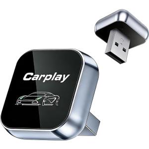 2026 Upgraded Wireless CarPlay Adapter for Apple iPhone, Plug and Play, Fast Auto-Connect, Realtek 8730E Chip Stable & No Latency, Wired to Wireless Adapter with USB-A/Type-C Port Gray-CT (CT106)