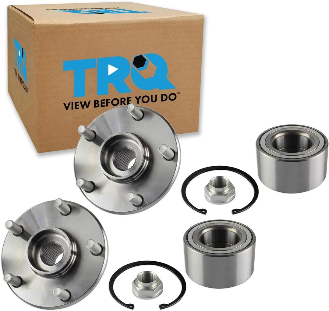 TRQ Front Wheel Bearing & Hub Kit with ABS Sensor Compatible with 2004-2011 Toyota Camry 2001-2007 Highlander 2004-2008 Solara