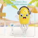 Dancing Squid Toy with Spray, Dancing Octopus Crawling Toys with Music and Lights, Electric Crawling Octopus Baby Toy, Tummy Time Squid Toys, Birthday Baby Gifts Christmas Stocking Stuffers (Yellow )