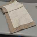 Vue Bensonhurst Modern Embroidered Rectangular Decorative Euro Sham Pillow Case, 20" x 26", Ivory