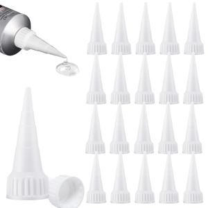Zhehao 20 Pack e6000 Snip Tip Applicator Tips Cap for E6000 Craft Glue 3.7 Ounce Adhesive Tubes