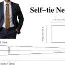 Dubulle Mens Tie Set Solid Paisley Silk Striped Necktie for Men with Cufflinks Tie and Pocket Square (A Black Brown Bronze)