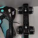 SULIFEEL Roller Skates for Girls Boys Kids,4 Sizes Adjustable Quad Skates with Light up Wheels, Safe Fun Children Skates, Best Gift for Beginners Indoor Outdoor Sports (Medium - Big Kid, Mint Green)