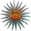 VEWOGARDEN Sun Outdoor Wall Decor, 28" Waterproof Large Metal Wall Art for Home Outside Patio Garden Fence Decorations