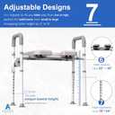 Raised Toilet Seat with Handles - Width & Height Adjustable Toilet Seat Risers for Seniors, Heavy Duty Handicap Toilet Riser, Fit Any Toilet, Up to 400lbs