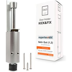 Kickdown Door Stop - Heavy Duty Door Stopper with Kick Down Step - Foot Operated Door Holder for Outdoor and Commercial Use