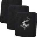 hyha Waterproof Couch Cushion Covers, Washable Sofa Cushion Slipcovers, Thick Stretch Jacquard Fabric, Couch Sofa Covers for Pets with Elastic Bottom (8 pieces of sofa covers which are black: 3 Seat Cushions, 1 Chaise Seat, 1 Upper Part of Chaise Back, 2 Upper Part of Middle Back Cushion, and 1 Upper Part of Side Back Cushion_