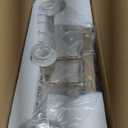 PARTPHONER Classic Vanity Lights, Modern Bathroom Vanity Light with Textured White Glass Shade, Brushed Gold, 3-Light