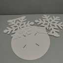 Lallisa 12" Snowflake Frozen Cake Stand White 3D Snowflake PVC Cake Decorations with Engraved Snow Themed Holder Winter Dessert Stand Centerpieces for Frozen Winter Birthday Party Supplies