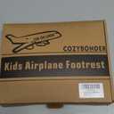 Toddler Airplane Bed & Travel Essentials - Kids Airplane Seat Extender, Portable Plane Bed for Flights (Black)