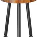 Ekisemio Plant Stand Outdoor Indoor, Mid Century Wood Side Table with Walnut Finish & Raised Edge, Modern Small End Table for Living Room (12.5"x18")