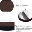 uxcell 60pcs Felt Pads Round Dia 1 1/2" Self Stick Anti-scratch Pads Reduce Noise for Furniture Leg Floor Protector Brown