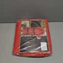 ZOBER 600D Oxford Fabric Rolling Christmas Tree Storage Bag - Fits 7.5 Ft Artificial Trees - Waterproof Christmas Tree Bag For Storage Box For Xmas, Durable Handles and Wheels - Card Slot - Red