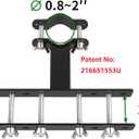 Patio Umbrella Holder - Heavy Duty Outdoor Deck Shade Balcony Umbrella Stand Attaches to Railing Maximizing Patio Space, Bench Deck Umbrella Mount Fixed Clip Umbrella Clamp2 Pack