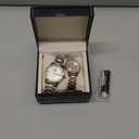 NIBOSI Watches for Couples Diamond Luxury Men and Women His and Hers Pair Watch Set Husband Wife Valentines Matching Wrist Watch Wedding Gifts Day Date Waterproof Quartz Analog