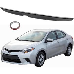 Rear Trunk Spoiler Compatible with 2014 2015 2016 2017 2018 2019 Toyota Corolla Sedan Sporty Spoiler Style Wing Rear Lip ABS Plastic Gloss Black (fit size)