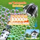 Bubble Machine,20000+ Per Minute Bubble Maker for Parties,Outdoor Toys for Kids,Rechargeable/with Remote Control / 7 Color RGB Lights,Wedding Birthday Party, Bubble Blower for Boys & Girls
