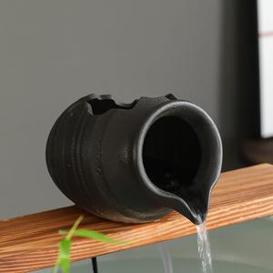 Outdoor Garden Fountain Spitter Pond Water Feature Pump DIY Ceramic Pot Decoration (9.8 inch Color 4)
