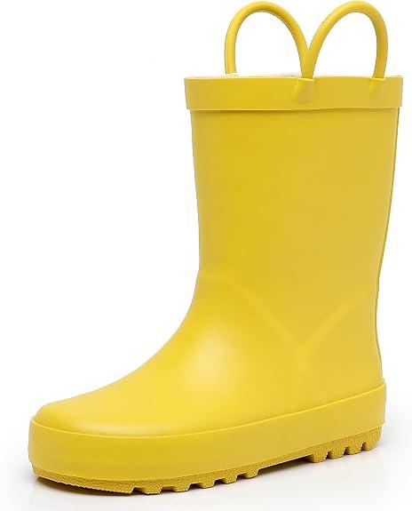 Yellow Rubber Rainboots Size 9 Kids