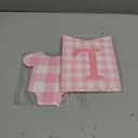 Maitys 3 Pcs Strawberry Baby Shower Decorations Girl Banners Pink Gingham Paper Garland with Baby Clothes Shaped Bunting for Girl Strawberry Birthday Party Supplies