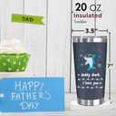 2 x Birthday Gift For Dad - Father's Day Gifts from Daughter, Son, Kids - Husband Gift - Birthday Present Ideas For Father, New Papa, Bonus Father From Daughter, Son - 20 Oz Tumbler