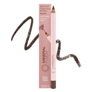 Mineral Fusion Eye Pencil (Light Brown - Rough) - Eyeliner with Soothing Chamomile, Meadowfoam & Vitamin E - Smooth & Long Lasting, Hypoallergenic, Non-Irritating Eye Makeup