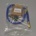 R290 and R600A Charging Manifold Hose Kit, R600A Refrigerant Recharge Kit with Piercing Can Tap Opener 1/2 Acme to 1/4, 7/16 to 1/4 Self-Sealing Can Tap, Gauge Pressure 600 PSI