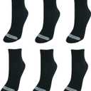 Hanes Womens Cool Comfort Toe Support Ankle Socks, 6-pair Pack (Black)
