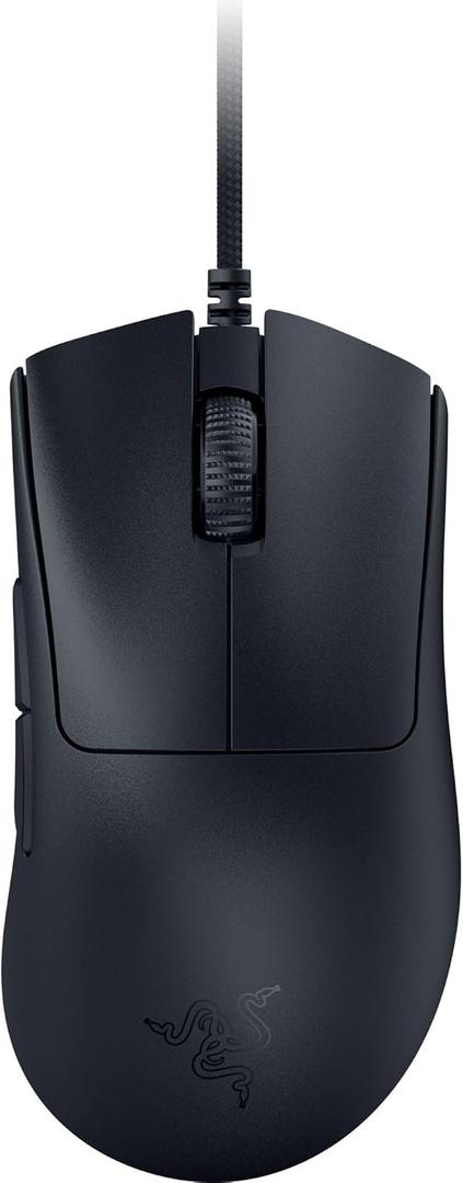 Razer DeathAdder V3 Wired Gaming Mouse: 59g Ultra Lightweight - Focus Pro 30K Optical Sensor - Fast Optical Switches Gen-3-8K Hz HyperPolling-6 Programmable Buttons -Ergonomic -Speedflex Cable- Black (Black)