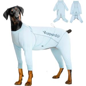 Yeapeeto Dog Sun Protection Cooling Suit UPF 50+, Quick-Dry Breathable Jumpsuit for Large & Medium Dogs, Outdoor Dirt-Resistant Shedding Control Pet Apparel (Ice Blue, 7X-Large)
