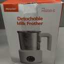 Large Electric Milk Frother and Steamer, 16.9oz/500ml Milk Steamer and Frother for Latte or Hot Chocolate, Dishwasher Safe, 6 Functions, Enjoy Perfect Milk Froth in 2 Min(White-Stainless Steel)