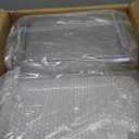 HOMRELA Plastic Storage Containers And Organization Bins Box Stackable with Lid and Secure Latching Buckles, Clear Clip Box For Kitchen or Pantry Storage Cabinet 4 PACK (Multi-Size)