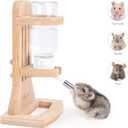 Niteangel Water Bottle with Stand for Syrian Dwarf Hamsters Gerbils Mice Rats Degus Small pet Rodents (White)