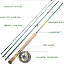 Sougayilang Fly Fishing Rod Reel Combos with Lightweight Portable Fly Rod and CNC-machined Aluminum Alloy Fly Reel,Fly Fishing Complete Starter Package