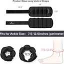 Sportneer Adjustable Ankle Weights 1 Pair 2 4 6 8 10 Lbs Leg Weight Straps for Women Men, Weighted Ankle Weights Set for Gym,Fitness, Workout,Walking, Jogging,1-5 lbs Each Ankle, 1 Pair 2-10 lbs (Black)