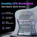 Creality Official CFS Workstand, CFS Stand Space-Saving Dual-Layer Pull-Out Shelves, 15kg Capacity per Layer with Metal Damping Slides, Anodized Aluminum Bracket for Holds 3D Printers/Filament Dryer/CFS-C/CFS Storage