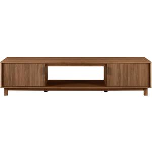 Walker Edison Arundo Fluted TV Stand for TVs up to 80 Inches, 70" TV Stand, Mocha