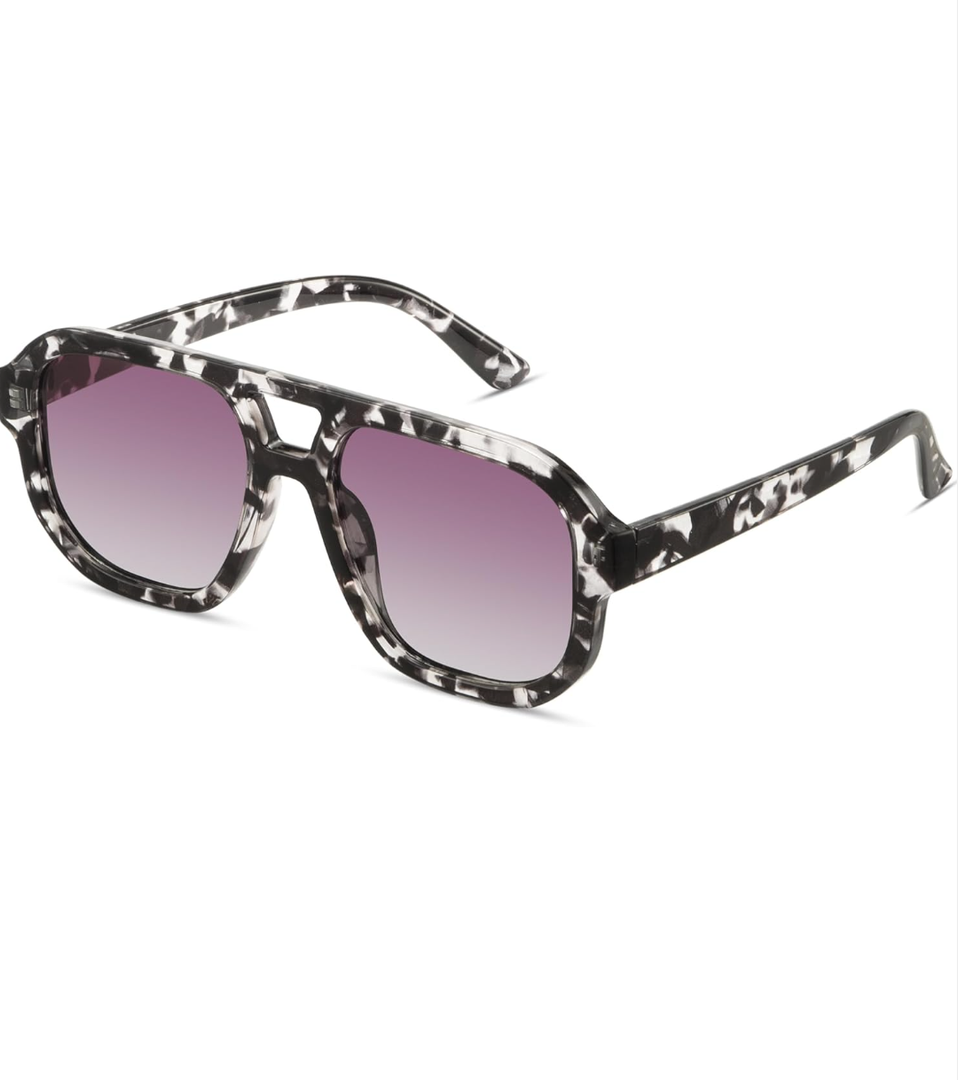 livho Trendy Polarized Square Aviator Sunglasses Women Men Square Eyewear Frame, Retro Sun Glasses for Women Men 2025 Shades
