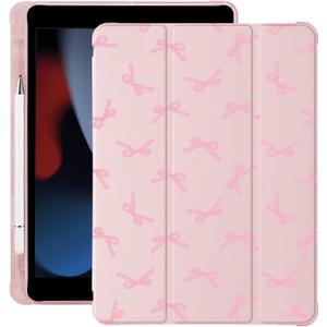 Cute Kawaii Pink Bow for iPad Air 3 for iPad Pro 10.5 Inch 2017 | with Pencil Holder | Auto Sleep/Wake | Multiple Viewing Angles Pink Leather Soft TPU Back Cover