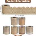 6 Rolls 196.8 Ft Burlap Bulletin Board Border Set - Retro Farmhouse Theme Trim - Perfect for Birthday, Classroom, Office & Back to School Decorations - Teacher Decor, Wall & Supplies