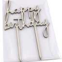 2PCS 81x130mm Wooden Happy Birthday Cake Decoration Insert Birthday Party Decoration Supplies Premium Quality Decoration