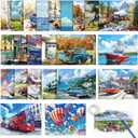 ZOIIWA 24 Pcs Dementia Products for Elderly Reusable Water Painting Toys Dementia Activities Vehicles for Adults Seniors Toys Water Doodle Coloring Set Painting Brush for Elderly Drawing Gifts