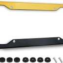 German Flag License Plate Frame Stainless Steels Patriotic Black Car Tag Holder Frames with 4 Holes and Screws 12 x 6 Inch Decoration for US Vehicles Standard for Women Men