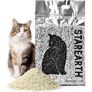 Tofu Cat Litter - Ultra Absorbent，Fast Clumping，Really Dust-Free，Flushable & Septic-Safe, Low Tracking Pea Fiber Litter for Multi-Cat Households，Light Milky Scent